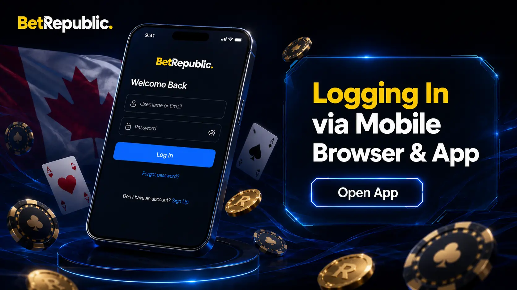 Logging In via Mobile Browser & App